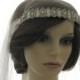 Couture bridal cap veil -with Swarovski cap front - Kristal
