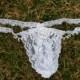 Brides Lingerie Thong White Lace totally hand stitched for super comfort