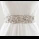 GARDENIA - Rhinestone Pearl Beaded Bridal Sash, Wedding Belt