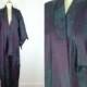 Vintage Kimono / Silk Kimono Robe / Dressing Gown / Long Robe / Wedding Lingerie / Downton Abbey / Art Deco Kimono / Purple Kimono