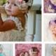Lace Petti Romper SET-Fancy Vintage Headband- Baby Girl Clothes - Preemie -Newborn-Infant-Child-Toddler-Baby Baptism Dress-Flower Girl Dress