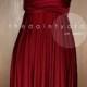 Wine Red Bridesmaid Convertible Dress Infinity Dress Multiway Dress Wrap Dress Wedding Dress