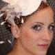 BIRDCAGE VEIL , wedding hat, fabulous headdress, bridal hat. Amazing bird cage veil with head piece