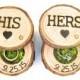 Wedding Ring Bearer Pillow Box, His and Hers Wedding Ring Box, Wood Ring Box