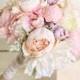 Silk Bridal Bouquet Pink Peonies Dusty Miller Garden Rustic Chic Wedding NEW 2014 Design by Morgann Hill Designs - New