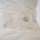 Bridal Gown Sash, Wedding Dress Sash, Ivory Ribbon Sash, Flower wedding Gown Sash - New