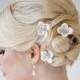 Silk Flower Hairpins -  Bridal Hairpins