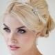 Bridal Headband, Feather Headband. Fascinator, Ivory Crystal Headband - WILLOW - New