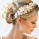 Wedding Headpiece, Bridal Hair Accessory, bridal Ribbon Headband - New