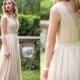 Smoked Peach Dress-custom wedding gown-can be also made in ivory, black - New