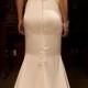 Maia soft satin wedding dress with guipure lace detailing - New