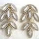 Diamond drop earring chandelier Wedding earings Rhinestone Bridesmaid Jewelry Sparkly Swarovski / Preppy Wedding jewelry leaf gold - New