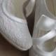 Salsa dance LACE ivory wedding shoe designed specially #7011 - New