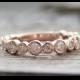 Bezel Bubble 3/4 Eternity Diamond Ring in 14K Rose Gold - New