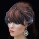 Birdcage Veil , Bird Cage Veil , Bridal Veil , Bachelorette Blusher , Short Veil , Bridal Hair Accessory