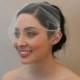 Wedding tulle bandeau style birdcage veil in ivory, white, blush, champagne, black - Ready to ship in 1 week