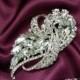 SALE Beautiful Ex-Large Crystal Rhinestone Brooch Brooches SILVER or GOLD Bridal Bouquet Wedding Dress Sash