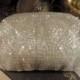 Vintage White Sequin and Beaded Purse / Handbag / Clutch Ivory Wedding Purse
