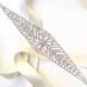 Snazzy Silver Rhinestones Bridal Belt Sash - White Ivory Silver Satin Ribbon - Rhinestone Crystal - Wide Wedding Dress Belt