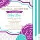 Bridal Shower Invitation, Wedding Shower Invitation - Engagement Party Invite - Bachelorette Party - Purple and Turquoise - DIY PRINTABLE