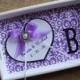 Wedding Ring Bearer TRAY - Personalized - Regency Purple Damask