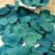 200 Rose Petals - Artifical Petals - Shades of Teal Blue Green - Bridal Shower Wedding Decoration - Flower Girl Petals - Table Scatter