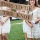 Time To Tie The Knot Burlap Banner Wedding Sign, Flower Girl Sign, Rustic Wedding Decor, Wedding Ceremony Banner