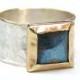 Handmade Engagement Ring - Fine 14k gold ring silver sterling ring Labradorite Gemstone