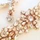 Rose Gold and Blush Crystal Bridal Belt- SWAROVSKI- Rhinestone, Sequin and Pearl Bridal Sash