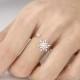 Snowflake Adjustable Ring detailed with CZ in 3 colors