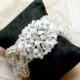 Vintage Style Wedding Bridal Pearls Rhinestone Crystals Organza Ribbon Bracelet Bangle,Flower Bouquet Wrap,Sash/Headband