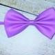 Satin Lilac Bow Tie  Baby Boys BowTie Adjustable Neck Strap Toddlers Boys Birthday Pretied