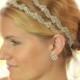 Camellia Double Rhinestone bridal headband, bridal hair accessories, crystal headband, wedding headband