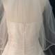 Wedding Veils  Two Tier Elbow  length   Bridal Veil trimmed with  Satin Rattail or Flat Ribbon trim