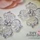 2 pcs Small Rhinestone Brooch Pins for Brooch Bouquet Crystal Brooch Wedding Bridal Accessories for sash pins shoe clips 40mm 686092