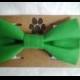 Green Bow Tie for dogs or cats collar bows weddings photography pets