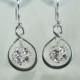 Bridal Earrrings - Swarovski Crystal Rhinestone Ball Infinity Earrings - Wedding Jewelry