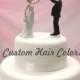 Wedding Cake Topper - Personalized Wedding Couple - High Five Bride and Groom - Weddings - Cake Topper - Modern - Fun Cake Topper