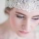 Bridal Ribbon Headband, Beaded Ribbon Headband, Blush Pink Wedding Head Piece, Wedding Hair Accessory