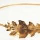 Oak leaf headband autumn fall hair accessory copper brass bronze silver bridal wedding head piece