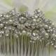 Bridal hair comb--Vintage Inspired Ivory Pearls Bridal Silver Rhinestone comb,wedding hair accessories, wedding pearl hair comb