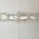 Bridal beaded scroll rhinestone sash. Swarovski crystal laced ribbon wedding belt. CRYSTAL SCROLL