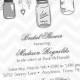 Vintage Shabby Chic French Country Mason Jar Shower Baby Bridal Wedding Invitation - 1.00 each with envelope