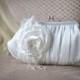 Wedding Handbag, Diamond White Clutch, Bridal Purse