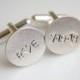 Personalized Cuff Links Cufflinks- Custom Date for Groom or Groomsmen Dad or Grandfather
