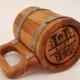Personalized wooden beer mug - Engraved on the bottom-natural wood-groomsmen gift-Dad gift-Wedings-Groom-Birthday