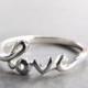 Sterling Silver Love Ring, Silver Jewelry, Silver Rings, Love Ring, Love Jewelry, Cursive Love Ring, Cursive Jewelry, Bridesmaid gifts.