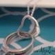 ON SALE The ORIGINAL Floating Heart Small Wedding Ring & Charm Holder / Holding Pendant-Sterling Silver