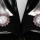 Shoe Clips Pearl and Pink Rhinestones Round Jewelry for your Shoes