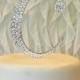 Monogram  Wedding Cake Topper Decorated with Swarovski Crystals Any Letter A B C D E F G H I J K L M N O P Q R S T U V W X Y Z